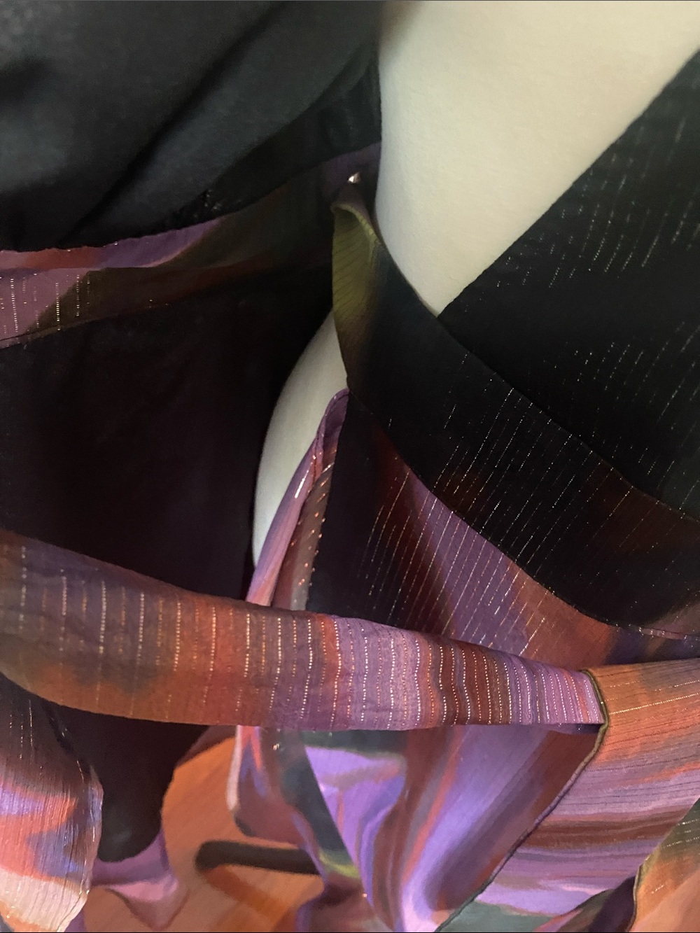 Nicole miller size 4 iridescent wrap dress - Picture 7 of 8